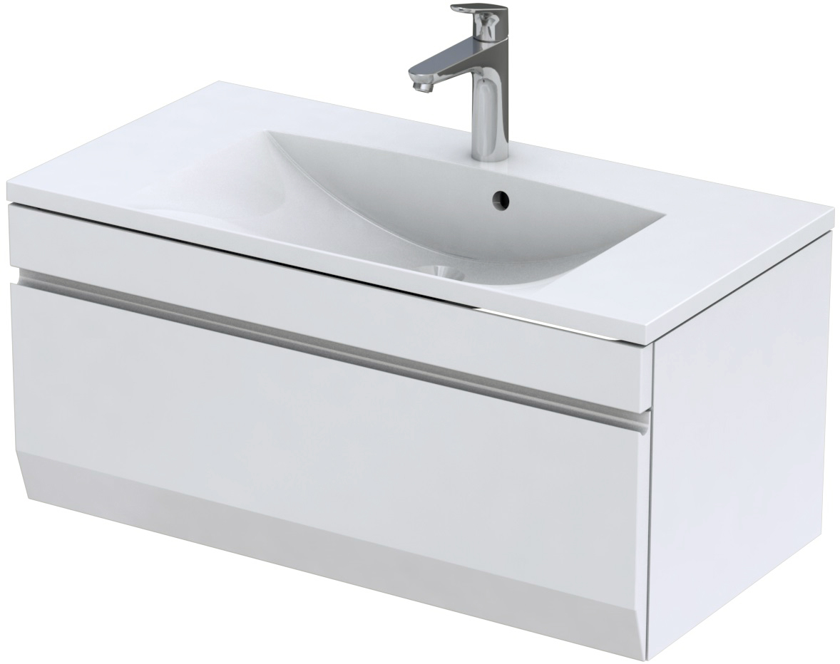 Szafka podumywalkowa 89,6x40x45,8 Oristo HORYZONT biała półmatowa OR37-SD1S-90-2