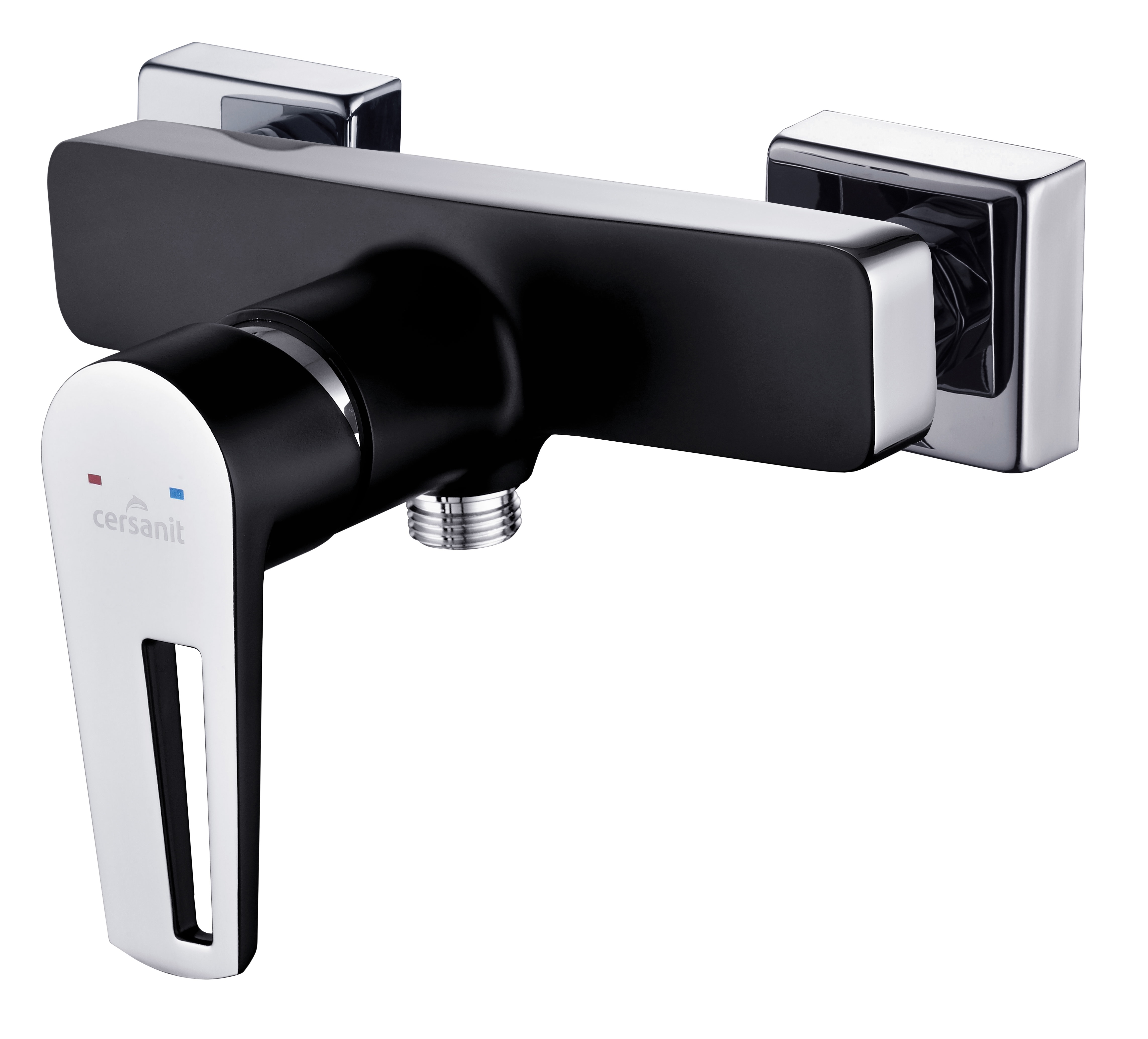 Bateria prysznicowa ścienna Cersanit MILLE S951-034 czarna