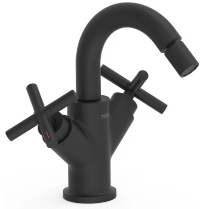 Bateria bidetowa 2-uchwytowa Tres MONT BLANC 28312001NM czarna mat