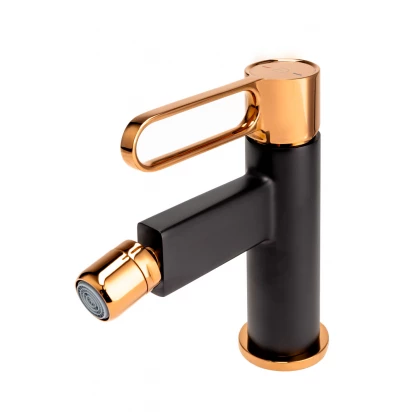 Bateria bidetowa FDesign ZAFFIRO FD1-ZFR-6-25 różowe złoto/czarna