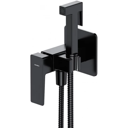 Bateria bidetowa podtynkowa Omnires PARMA SYSPMBI2BL czarna mat