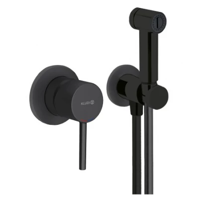 Bateria bidetowa podtynkowa z rączką typu bidetta Kludi BOZZ 389983976 czarny mat