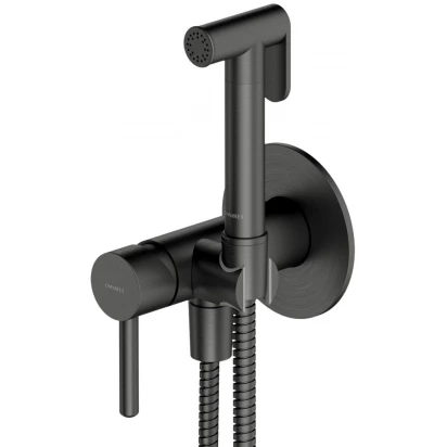 Bateria bidetowa podtynkowa z rączką typu bidetta Omnires Y SYSYBI2GR grafit