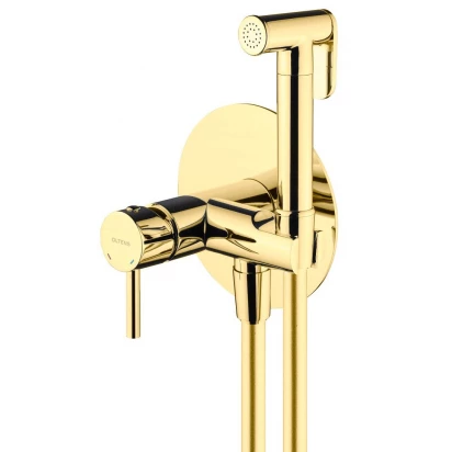 Bateria bidetowa podtynkowa ze słuchawką prysznicową Oltens MOLLE 31100800 złota