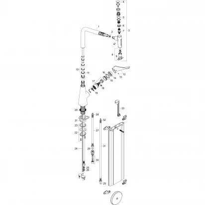 Bateria kuchenna 320 obrotowa wyciągana wylewka + sBox Hansgrohe METRIS SELECT M71 73816000