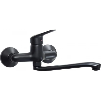 Bateria kuchenna ścienna Deante BORO BMO N80M czarna mat