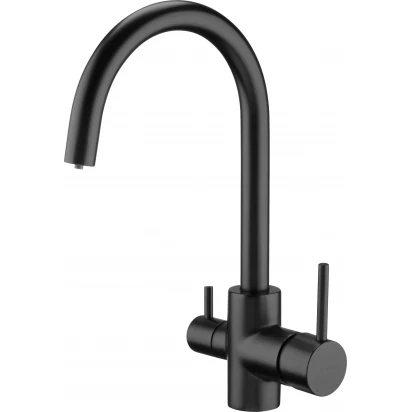 Bateria kuchenna z podłączeniem do filtra wody Deante BCH N64M czarna