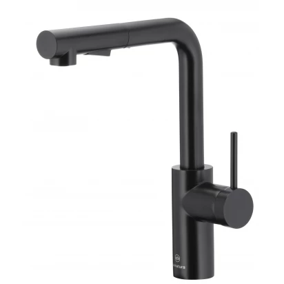 Bateria kuchenna z wyciąganą wylewką KFA DUERO BASIC 6623-110-81 czarna 2-funkcje