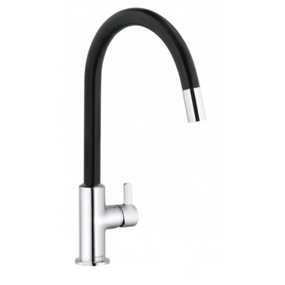 Bateria kuchenna z wyciąganą wylewką Kludi BINGO STAR XS 468518778 czarna mat