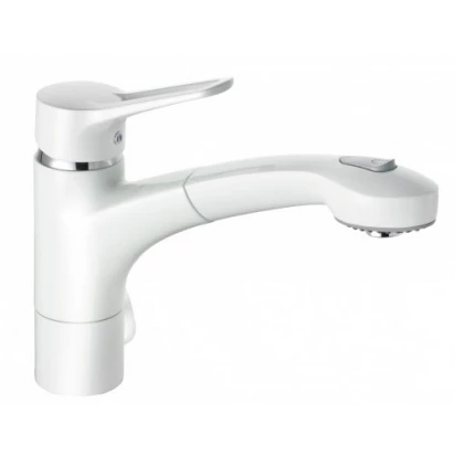 Bateria kuchenna z wyciąganą wylewką Multi DN 8 Kludi MX 399459262 biały / chrom