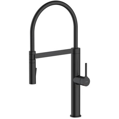 Bateria kuchenna z wyciąganą wylewką Oltens BORGA 35207300 czarna mat