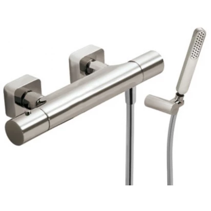 Bateria natryskowa ścienna 332 mm termostatyczna z natryskiem punktowym Tres TRESMOSTATIC 200.164.09.AC stal