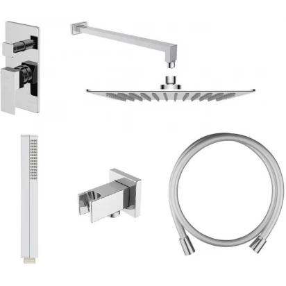Bateria podtynkowa z deszczownicą 30 cm SONTERA i kompletem prysznicowym SOG Oltens GOTA 36601100