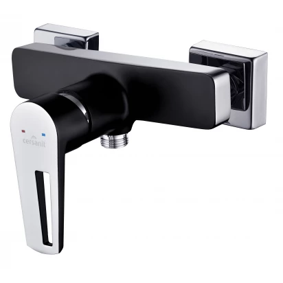 Bateria prysznicowa ścienna Cersanit MILLE S951-034 czarna