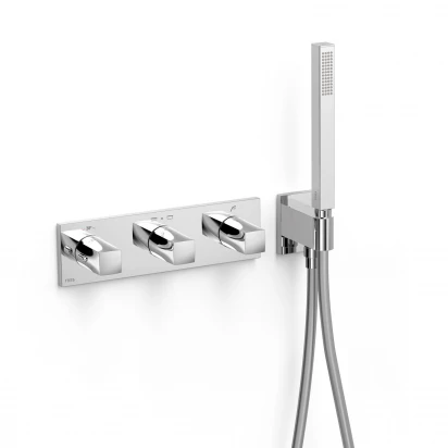 Bateria prysznicowa podtynkowa termostatyczna 3-drożna + zestaw prysznicowy Tres B-SYSTEM 30725301