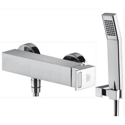 Bateria prysznicowa ścienna z zestawem natryskowym Paffoni LEVA EFFE EF 168D