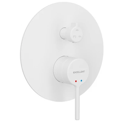 Bateria prysznicowo-wannowa 3-drożna podtynkowa Excellent PI AREX.1247WH biała mat