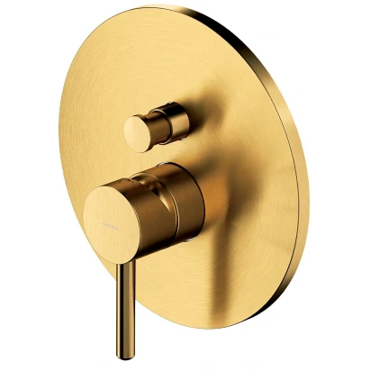 Bateria prysznicowo-wannowa podtynkowa Omnires Y Y1235ROGLB złoty szczotkowany