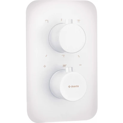 Bateria prysznicowo-wannowa termostatyczna podtynkowa Deante BOX BXY AEBT biała