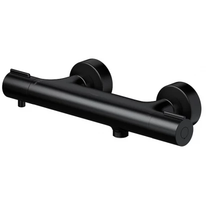 Bateria prysznicowa ścienna z termostatem Cersanit VIRGO S951-580 czarna