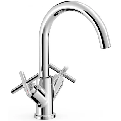 Bateria umywalka wysoka 2-uchwytowa Tres MONT BLANC 28320301