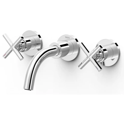 Bateria umywalkowa 2-uchwytowa podtynkowa 14,8 cm Tres MONT BLANC 28330001