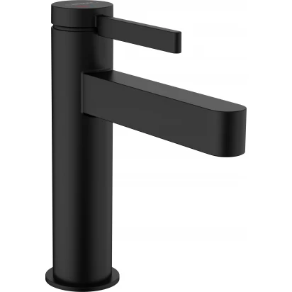 Bateria umywalkowa CoolStart z korkiem push-open Hansgrohe FINORIS 76024670 czarna mat