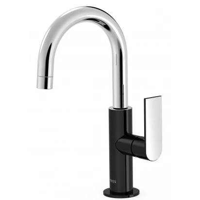 Bateria umywalkowa Tres LOFT COLORS 20020504NE czarna/chrom