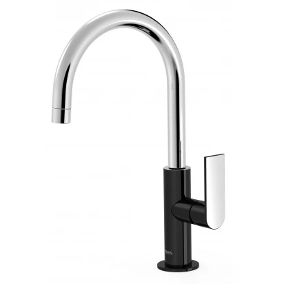 Bateria umywalkowa Tres LOFT COLORS 20020505NE czarna/chrom