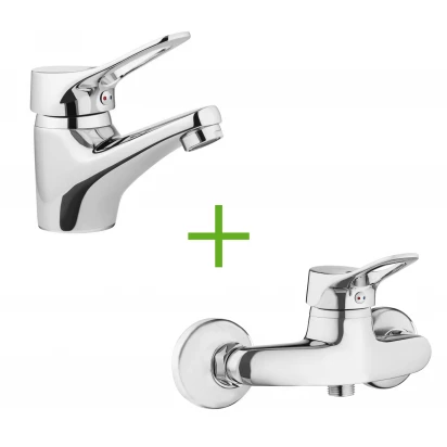 Bateria umywalkowa + bateria prysznicowa Deante VERO BOW 021M,BOW 040M