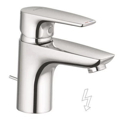 Bateria umywalkowa + korek Kludi PURE&SOLID 342760575 75 do bezc. urządzeń grzewczych