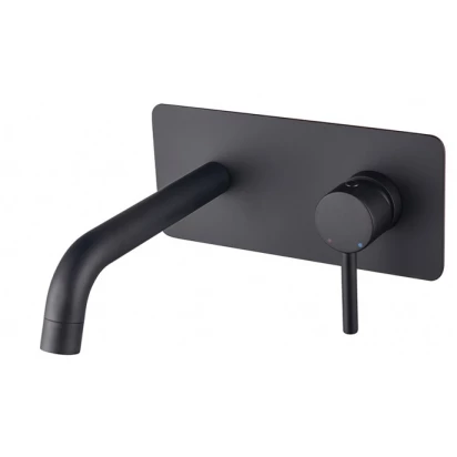 Bateria umywalkowa podtynkowa Besco ILLUSION BU-IS-CZ czarny matt