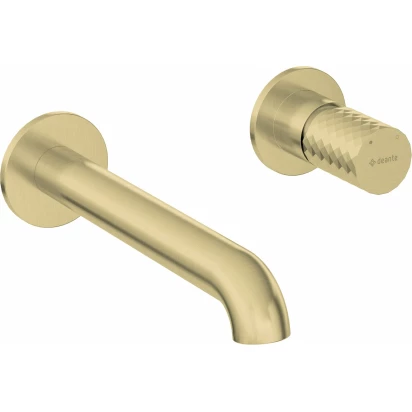 Bateria umywalkowa podtynkowa Deante SILIA HEXA BHS R54L złoty szczotkowany