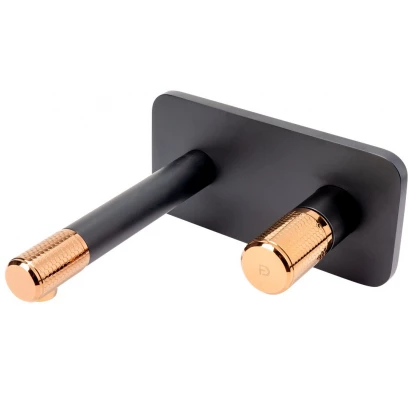 Bateria umywalkowa podtynkowa FDesign ARDESIA FD1-ARD-3PA-25 różowe złoto/czarna wyprzedaż