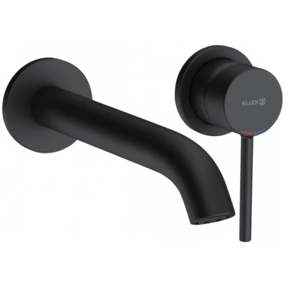 Bateria umywalkowa podtynkowa Kludi BOZZ 382453976 czarny mat, wylewka 23cm
