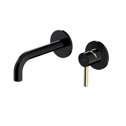 Bateria umywalkowa podtynkowa Omnires Y Y1215HBLGL czarna/złota