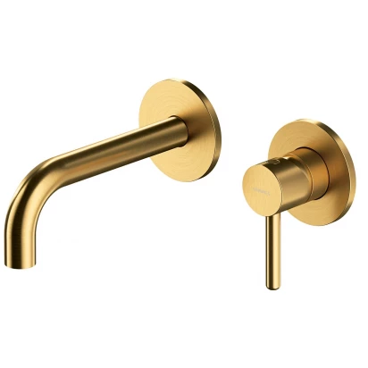 Bateria umywalkowa podtynkowa Omnires Y Y1215HROGLB złoty szczotkowany