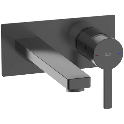 Bateria umywalkowa podtynkowa Roca NAIA A5A3596NM0 brushed titanium black