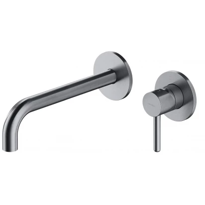 Bateria umywalkowa podtynkowa z długą wylewką Omnires Y Y1215HLRONI nikiel szczotkowany