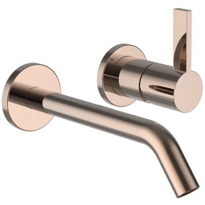 Bateria umywalkowa ścienna Laufen KARTELL H3113360821201 różowe złoto PVD