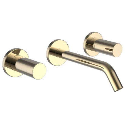 Bateria umywalkowa ścienna Laufen KARTELL H3123360011201 złota PVD