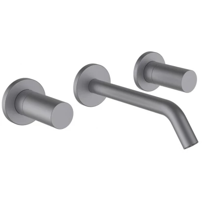 Bateria umywalkowa trójotworowa Laufen KARTELL H3123360901201 szczotkowana stal nierdzewna PVD