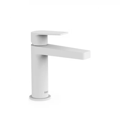 Bateria umywalkowa uchwyt dźwignia Tres PROJECT TRES 21110301BM biała mat
