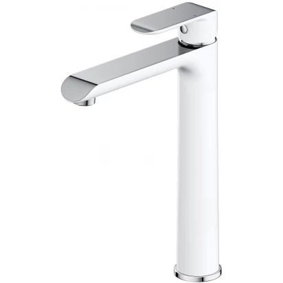 Bateria umywalkowa wysoka Omnires SACRAMENTO SC2312CRB chrom/biały