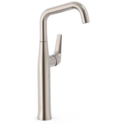 Bateria umywalkowa wysoka XXL uchyt z boku Tres FUJI 28184701AC stal