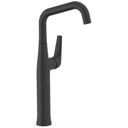 Bateria umywalkowa wysoka XXL uchyt z boku Tres FUJI 28184701NM czarna mat