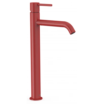 Bateria umywalkowa wysoka uchwyt patyk Tres STUDY EXCLUSIVE 26230801TRO czerwona