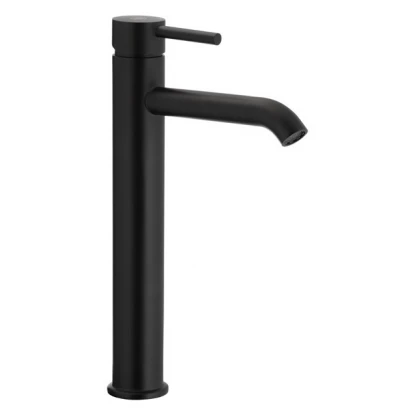 Bateria umywalkowa wysoka z korkiem klik-klak KFA MOZA 5032-612-81 czarna