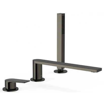 Bateria wannowa 3-otworowa Tres PROJECT TRES 21116103KM czarna metalizowana