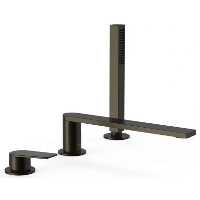 Bateria wannowa 3-otworowa Tres PROJECT TRES 21116103KMB czarny brąz